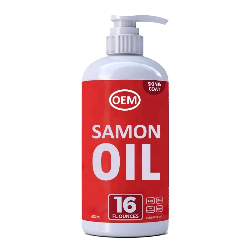 Private Label Animal Feed Essential Pet Fish Liquid Oil Supplements for Dogs Brain Skin and shiny coat
