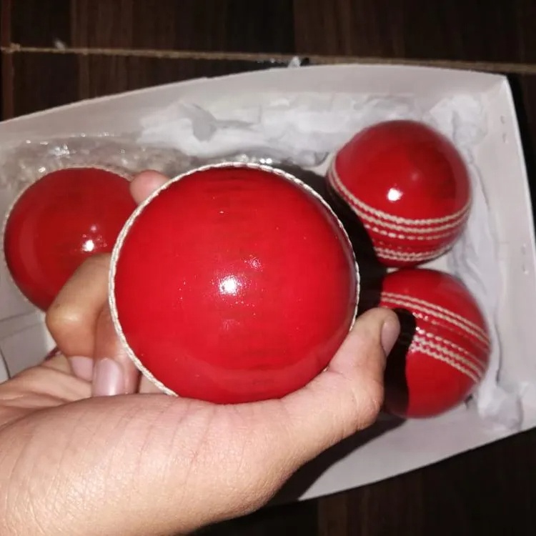 HOt sale Training Play Garden Cricket indoor Ball Custom Leather Match Ball For Adults Cricket Balls Cricket from Pakistan