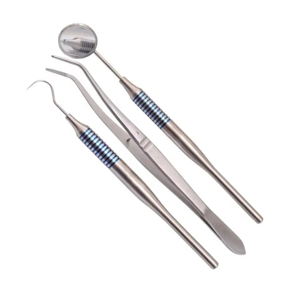 Dental Teeth Cleaning Tools Stainless Steel Dental Scraper Tooth Pick Hygiene Set with Mouth Mirror kit CE Dental Equipments
