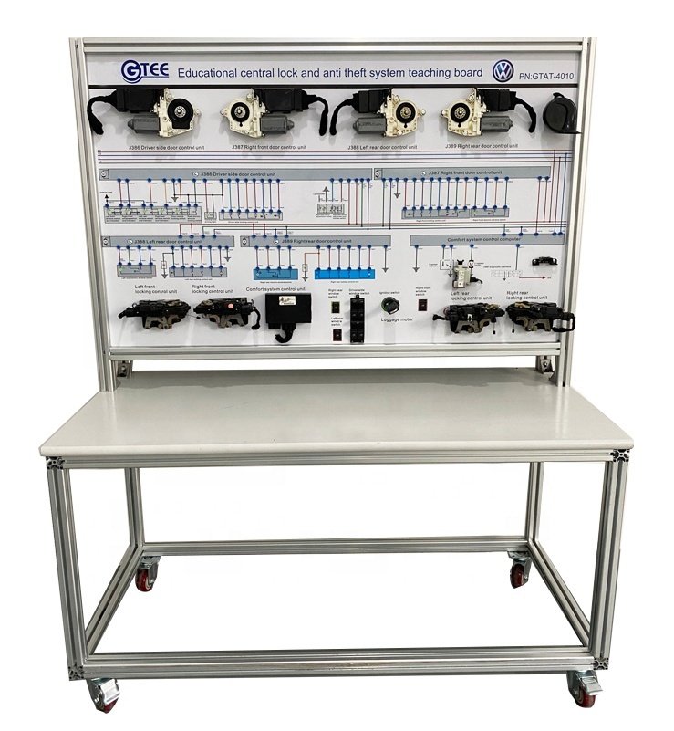 Educational electronics kit central lock and anti theft system teaching panel board school equipment automotive training board