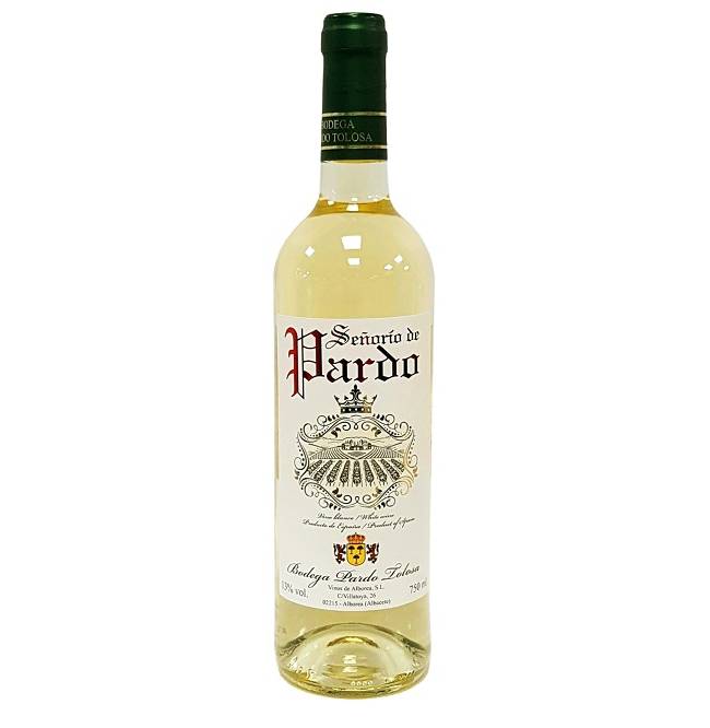 Quality Spanish White Wine NEW VINTAGE 2022 Senorio de Pardo Macabeo and Moscatel grape from La Mancha - 12 bottles per carton