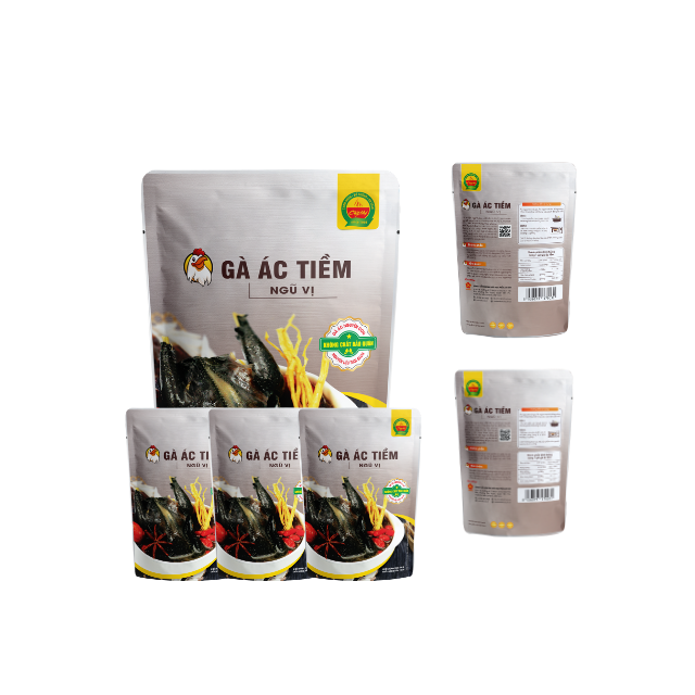 OEM 350g Ready-Eat Instant Soup Nutritious Slow-Cooked Black Chicken Five Spices Vietnam Fresh Food Healthy Dried MRE Meal