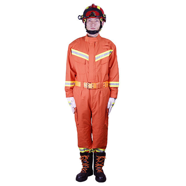 Factory supplier orange resistant price firefighter fireman suit fire safety suit for men Factory direct sales flame proof suit