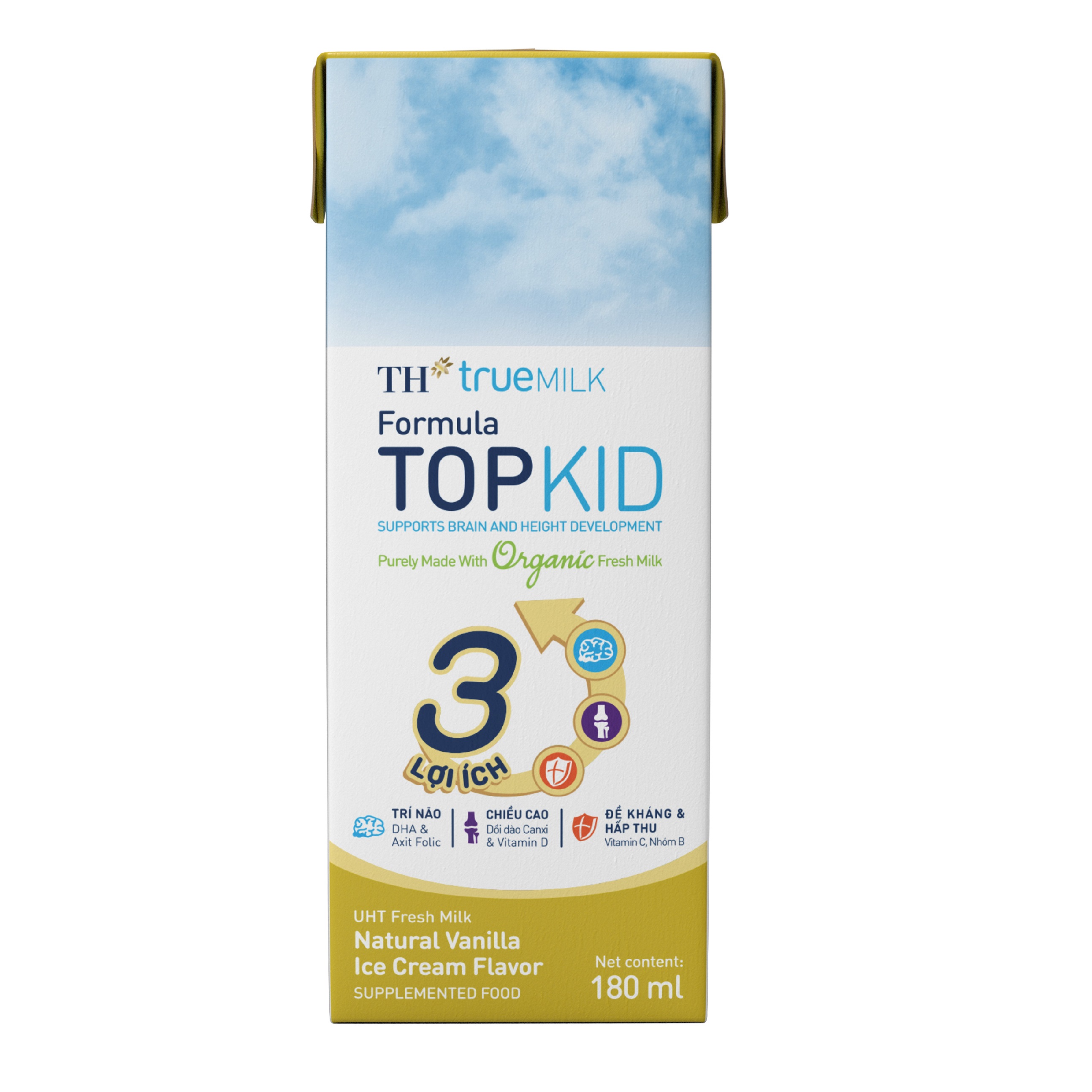 TH TOPKID 180 мл 6 месяцев срок годности стерилизованный тип обработки молочных продуктов питьевое цельное молоко свежее молоко