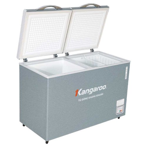 Smart 2 compartments 102W chest freezer 327 liters meat and vegetable fruit storage side by side door copper core anti bacteria