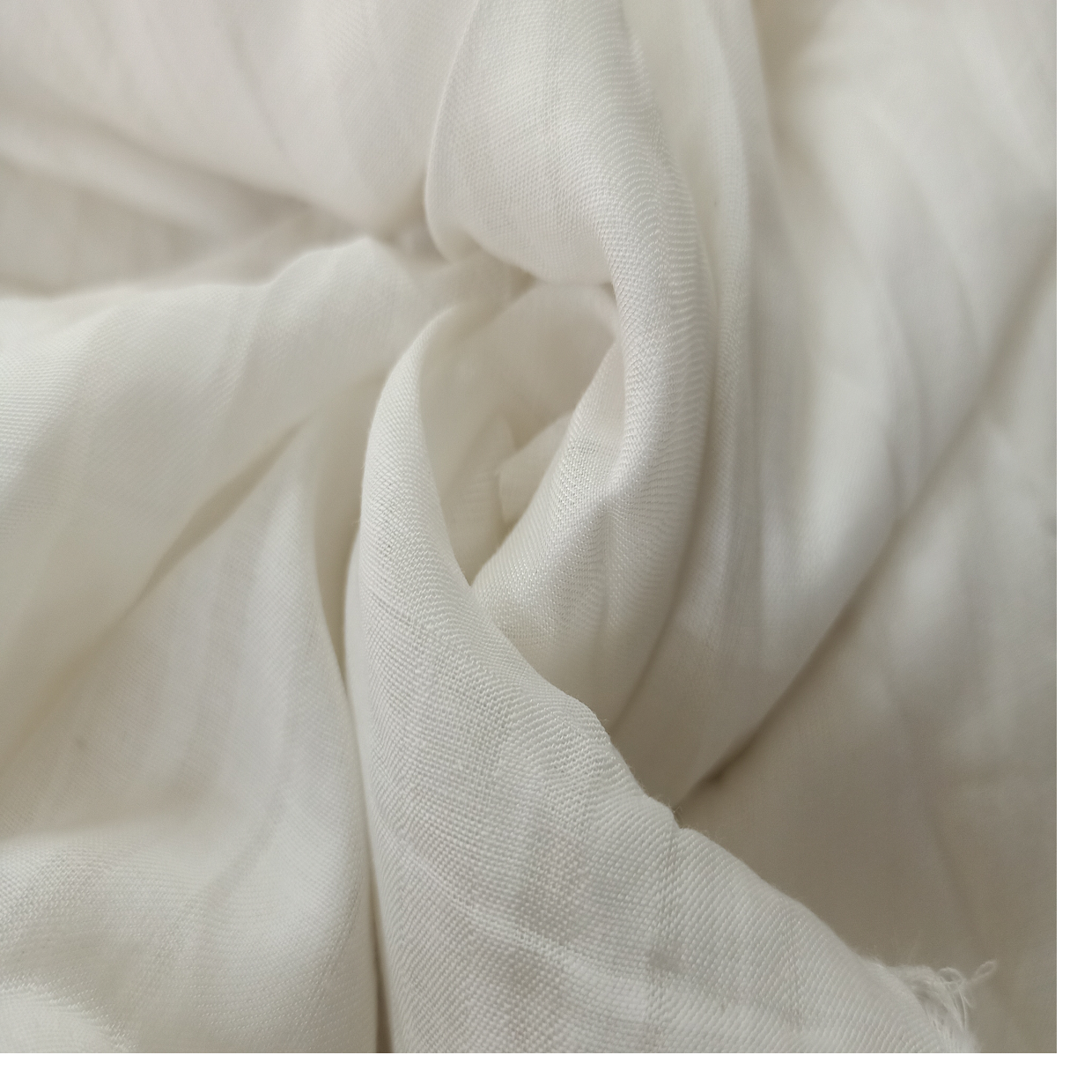 Custom Made Handmade 100% Natural Bamboo Fabrics Ideal for Use in Making Scarves and Shawls and Ready for Dyeing for Textile Art