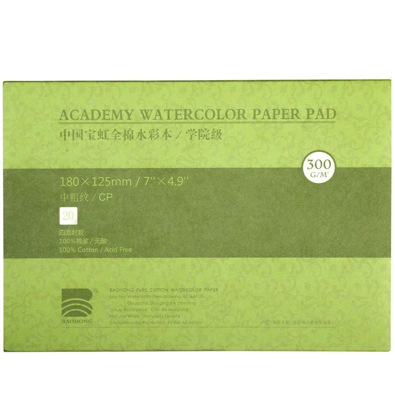 MEEDEN 5X7 "Акварель коврик 20 листов (140lb/300gsm) 100% хлопок печати под давлением и свободной кислоты бумага альбом для рисования и рисования