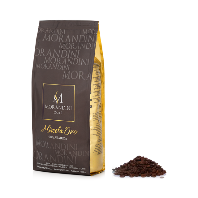 High Quality 90% Arabica Coffee Blend Miscela Oro Italian Espresso Roasted 1000g Whole Coffee Beans