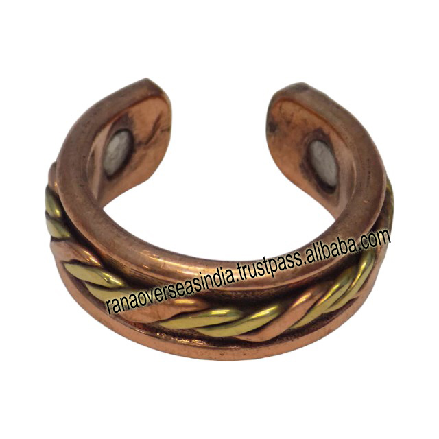 High Quality Best Selling Pure Copper Adjustable Ring Arthritis and Joint Pain Relief Open Cuff Ring Best Gift For Women & Men