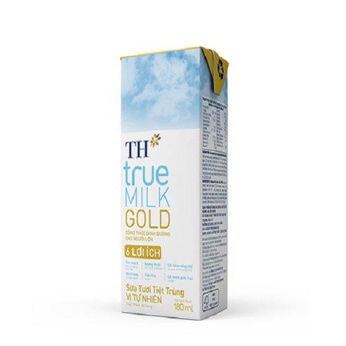 Вьетнамский молочный продукт TH True молоко-UHT Чистое Свежее молоко золото 180 мл с высокопитательными ингредиентами