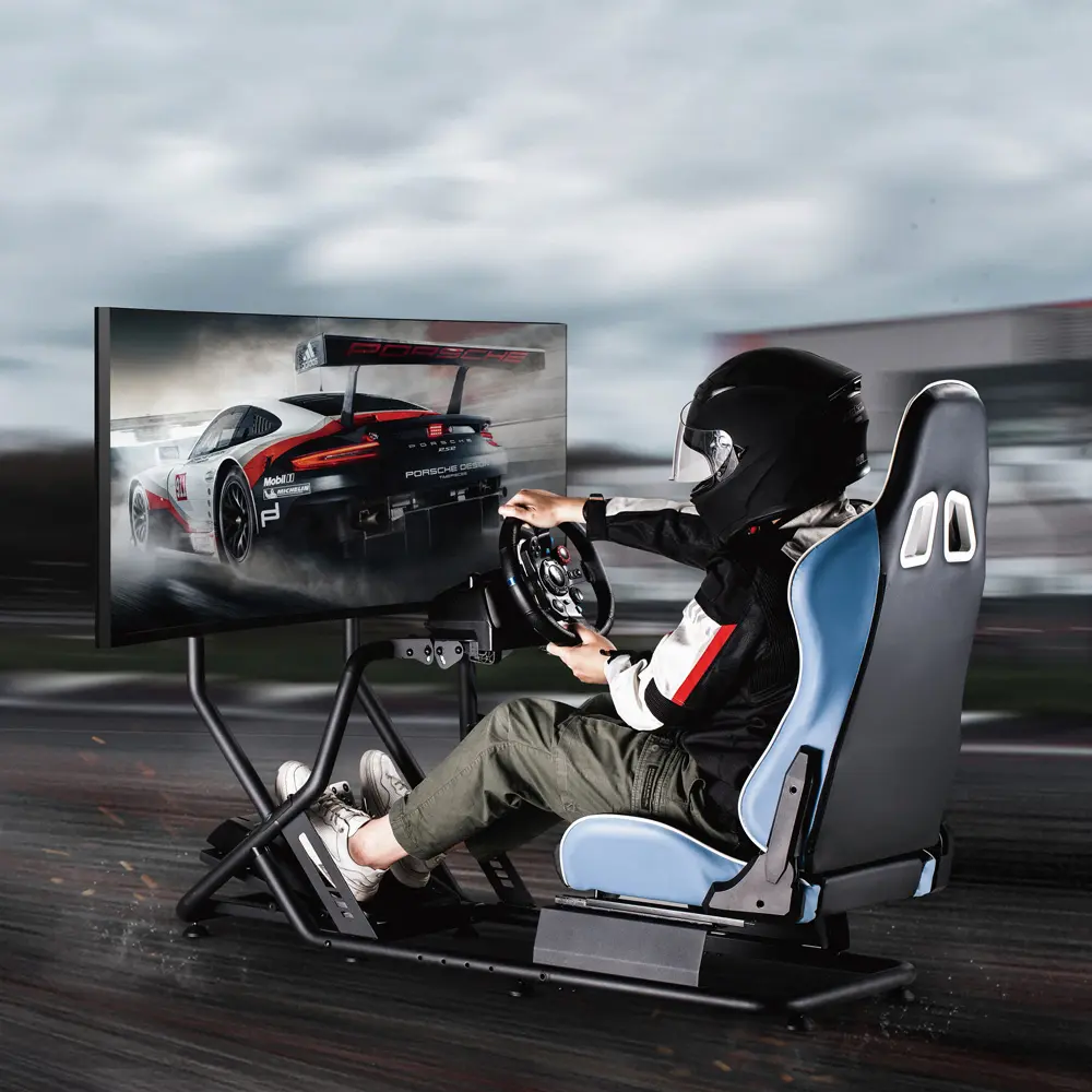 LRS09-BS03 Премиум Игры чехлы для сидений автомобиля из ткани, игровой симулятор вождения гоночный симулятор кабины с одиночным крепление для монитора