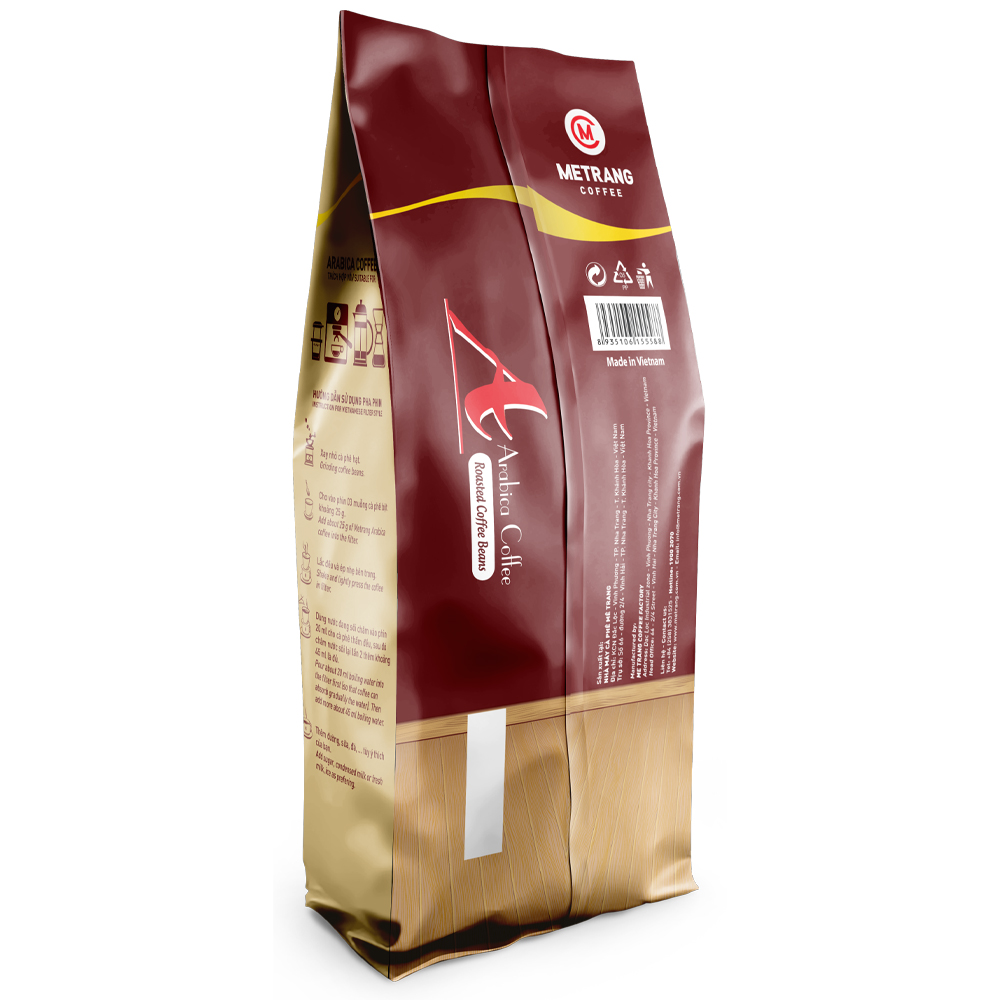 Arabica roasted coffee beans with Medium Roasted Type Caffeinated Arabica Whole beans Coffee From Vietnam In Bag Packaging