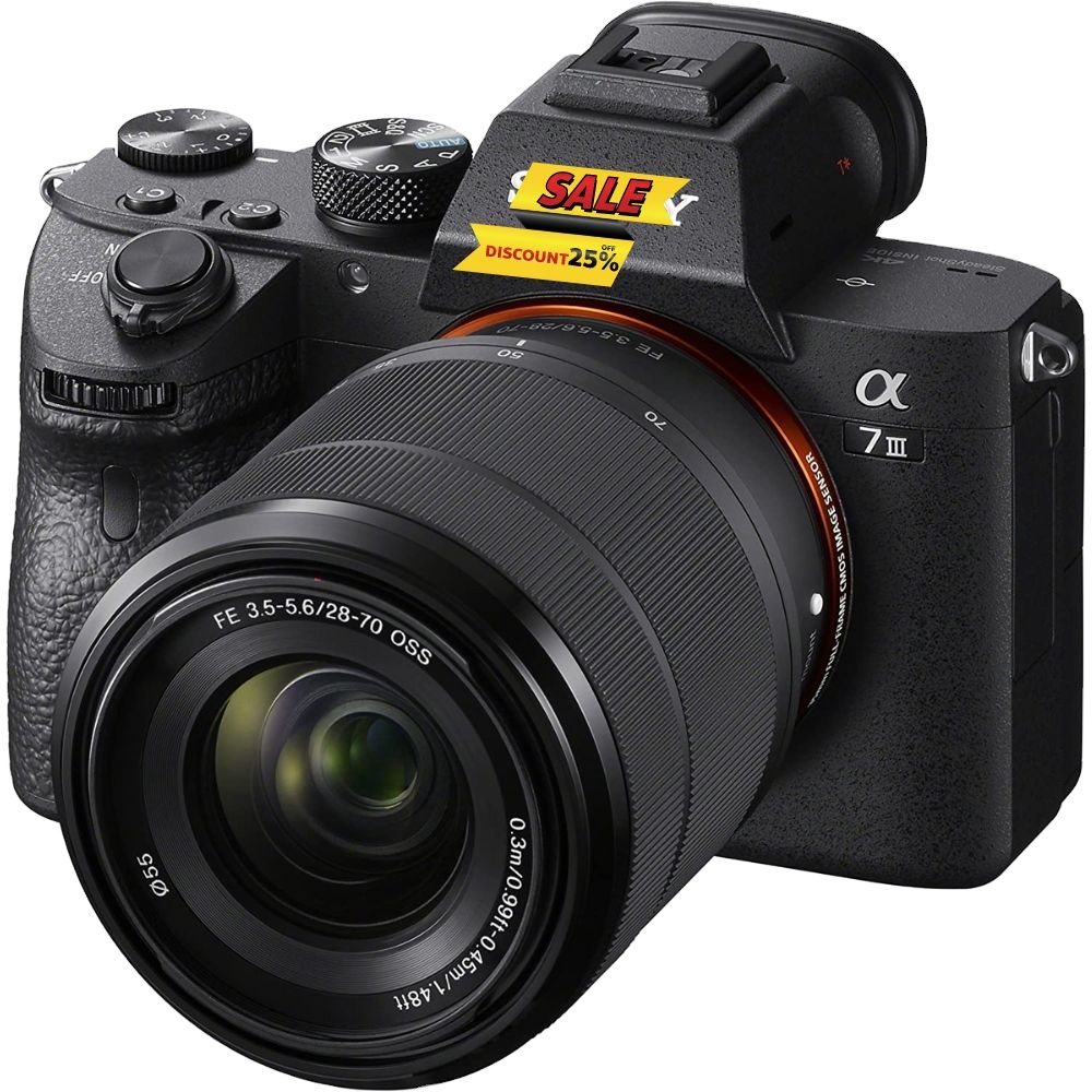 Распродажа для камеры A7 III (ILCEM3K/B) полнокадровых беззеркальных со съемными объективами Набор фильтров для объектива камеры с 28-70 мм объектив с 3-дюймовый ЖК-дисплей, черный