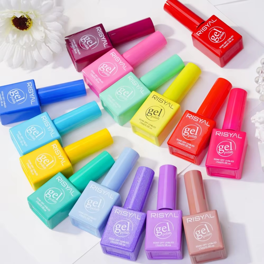 Non-Toxic Nail Art Supplier Healthy Multi Color Gel Polish Set Glitter Nail Painting 60 colors No Bubble Nail Polish Gel Glue