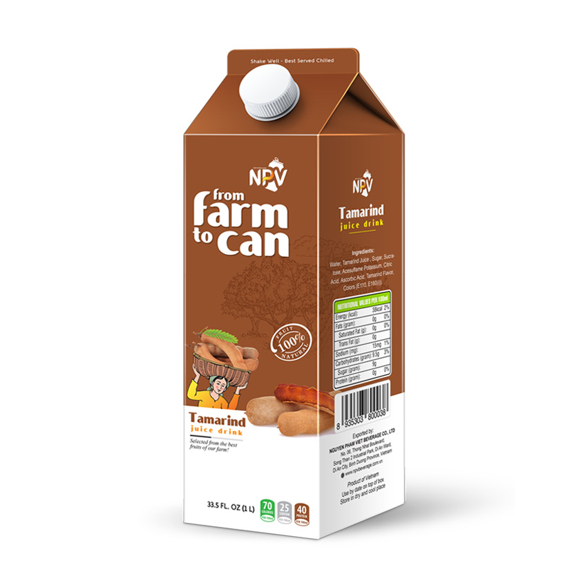 Best Price OEM 1000ml Paper Box Beverage NPV Brand Supplier's Best Selling Tamarind Juice Drink Fruit & Vegetable Juice