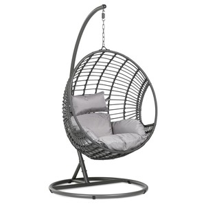 Outdoor Garden Balcony PE Rattan Double Hanging Basket Rattan Leisure Hanging Swing Chair