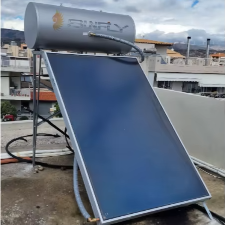 200L 300L Stainless Steel Flat Plate Pressurized Hot Water Tank Electric Solar Thermal Panels System Solar Panel Heating System