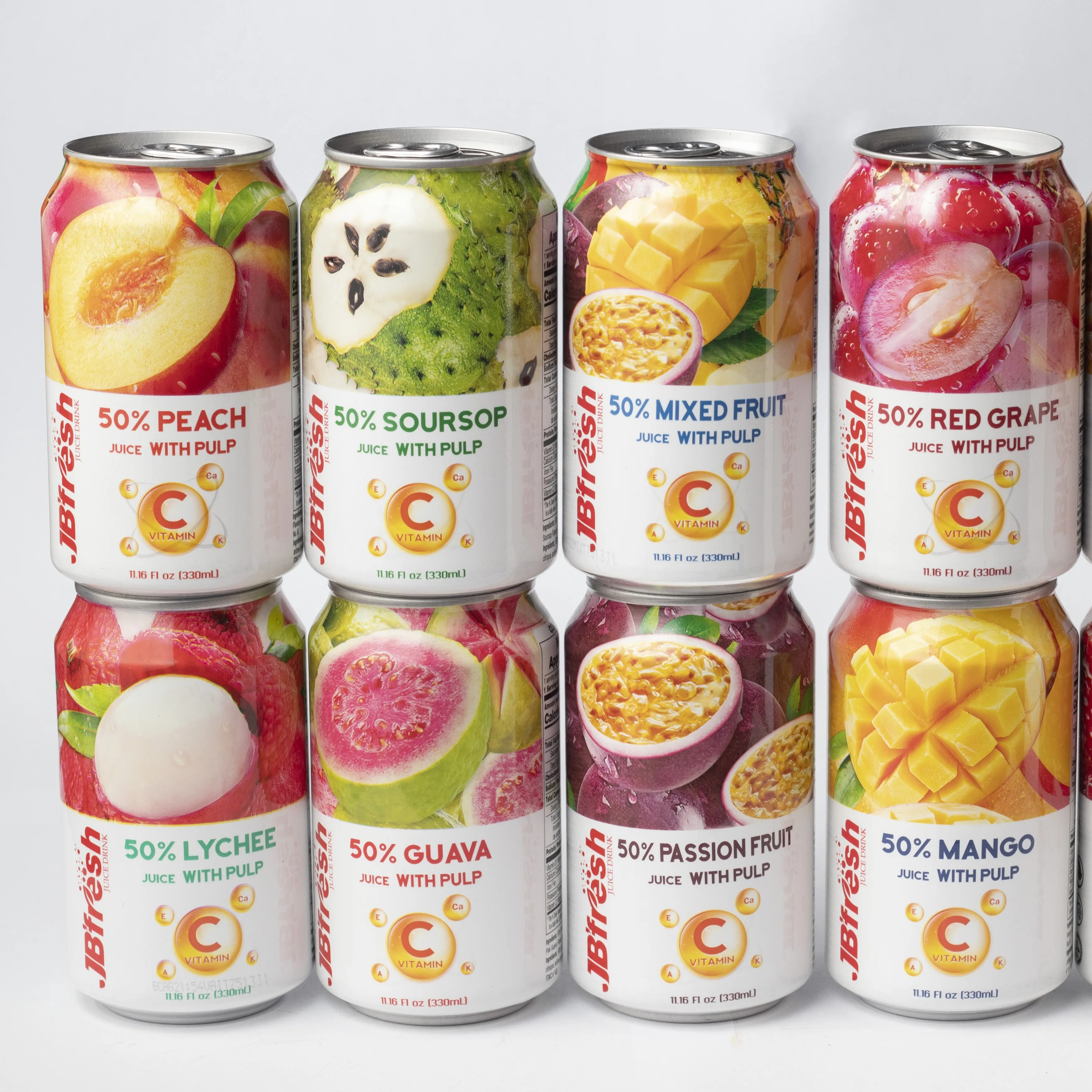 50% Fresh Tropical Fruit Juice Multi Flavor Mango Soursop Passion Pineapple Juice By Nawon Soft Drink Manufacture OEM production