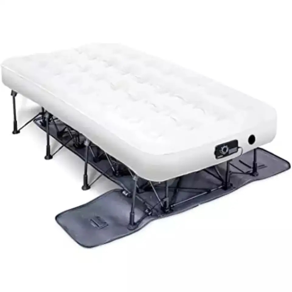 Надувной матрас EZ-Bed с рамкой и вращающимся чехлом, самонадувная кровать с автоматическим отключением, Удобная поверхность