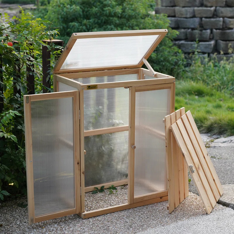 Outdoor garden products cold frame other wooden mini greenhouse for sale