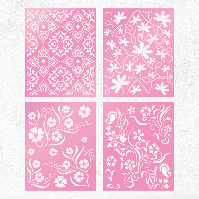 Wholesale kids stencisl background flower stencils