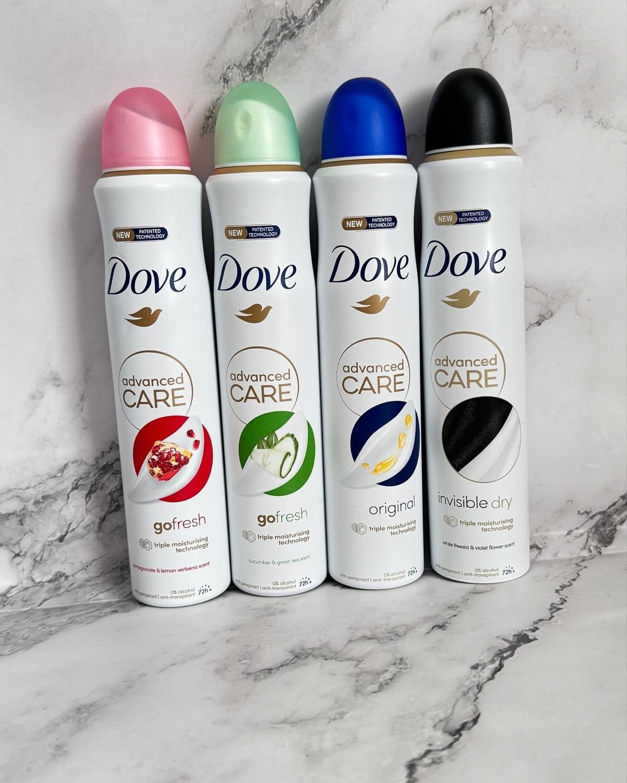 Original Dove deodorant Body Spray/Dove Advanced Care Go Fresh Anti-Transpirant Deodorant Spray for sale.