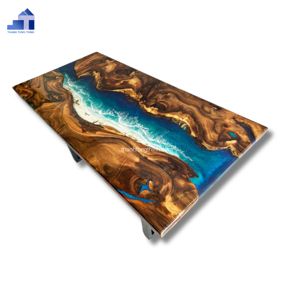 Hot Trend 2024: Epoxy Dining Table River Epoxy Table for Home Decoration WhatsApp: +84 901 052 217