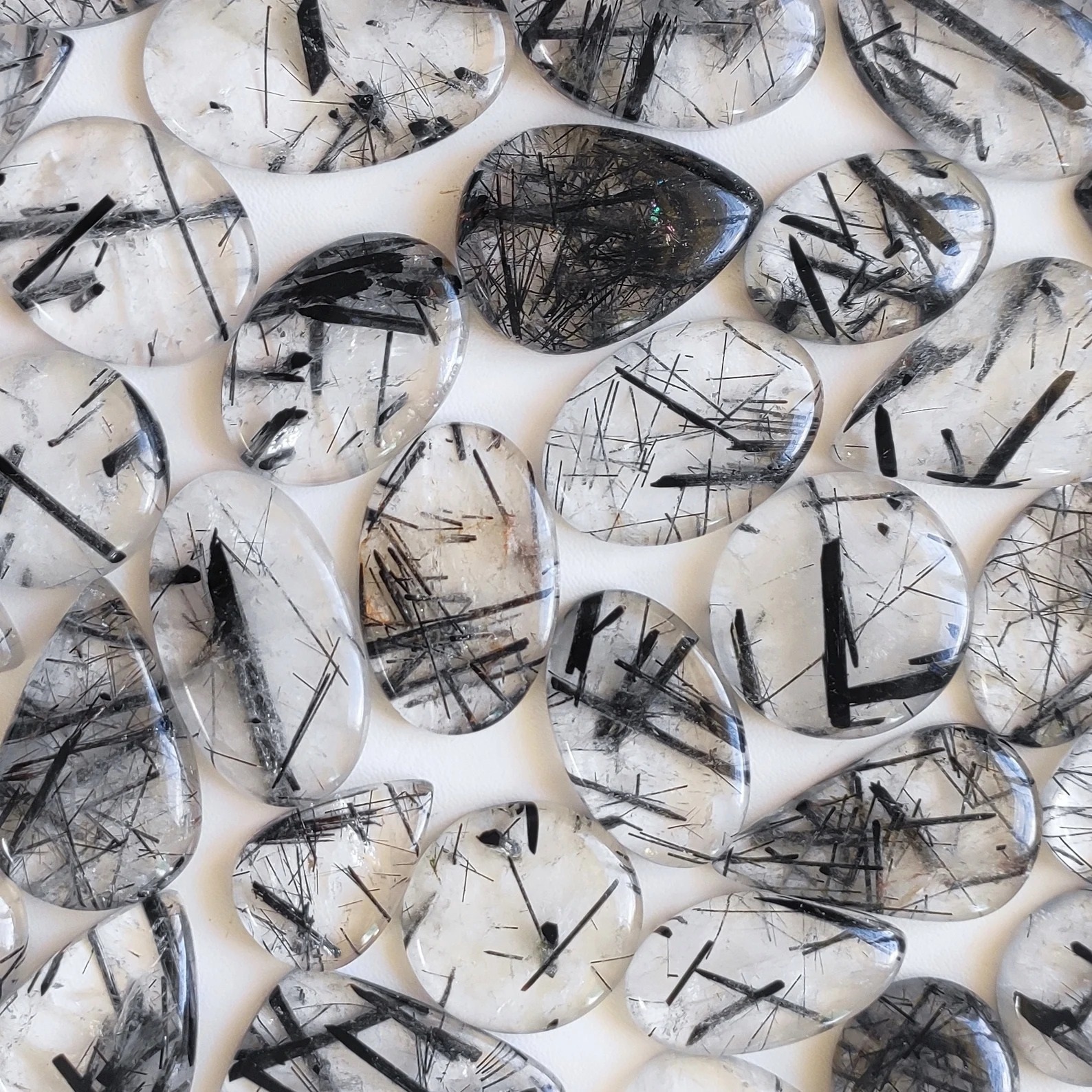 Wholesale Natural Black Rutile Stone Lot Black Rutilated Quartz Stone Tourmalinated Quartz Stone Black Quartz For Jewelry Making