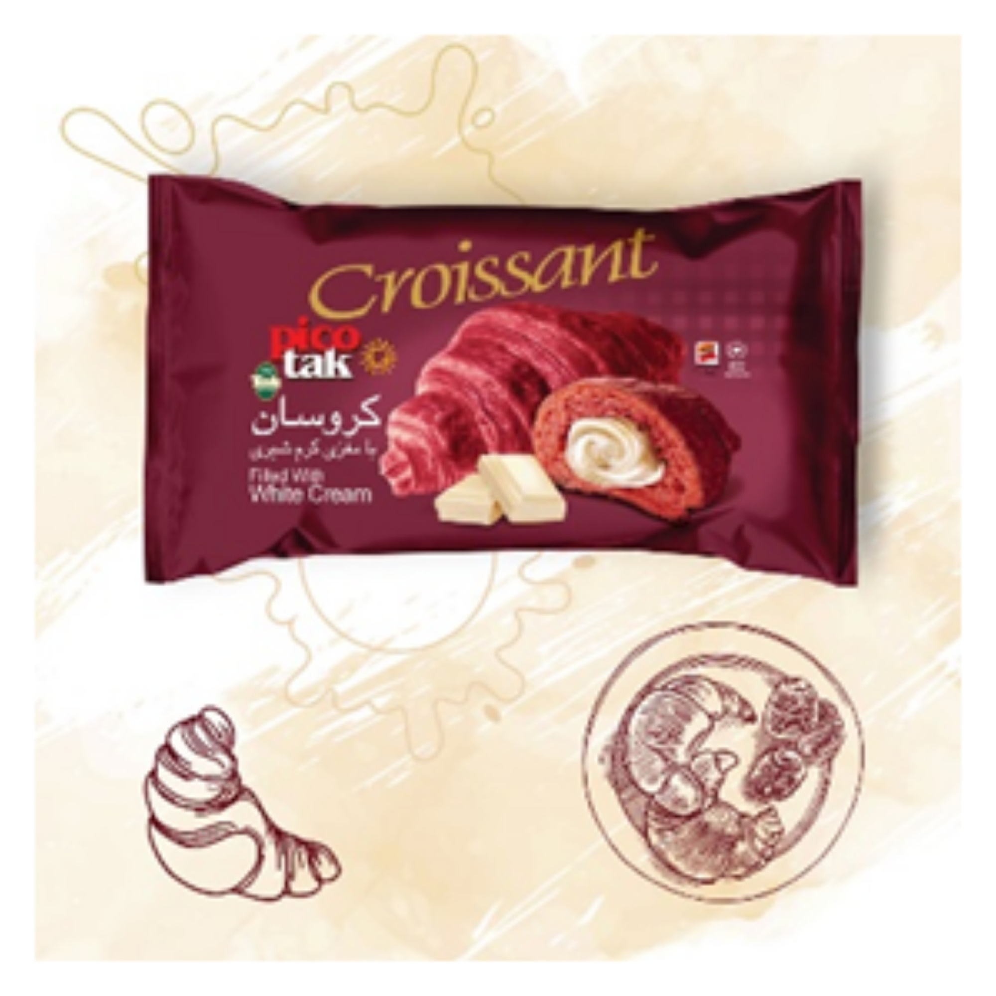 Croissant Custom Mixed Potibor Croissant Party Cake Box Chocolate Delicious Croissant Whoolsale High Quality