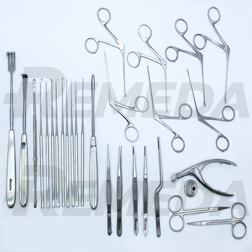 REMEDA Tympanoplasty Micro Ear Surgery Surgical Instruments Set 41 Packed in Stainless Box
