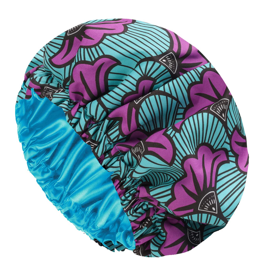 2023 Women Silk Night Sleep Hats Double Layer Head Cover Custom Shower Cap Custom sleeping cap Adjustable silk Satin Bonnet