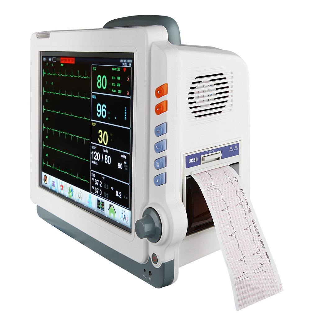 Ambulance Multiparameter Patient Monitor VPatient Vital Signs Monitoring Device Temp Nibp Spo2 Examination Therapy Equipments