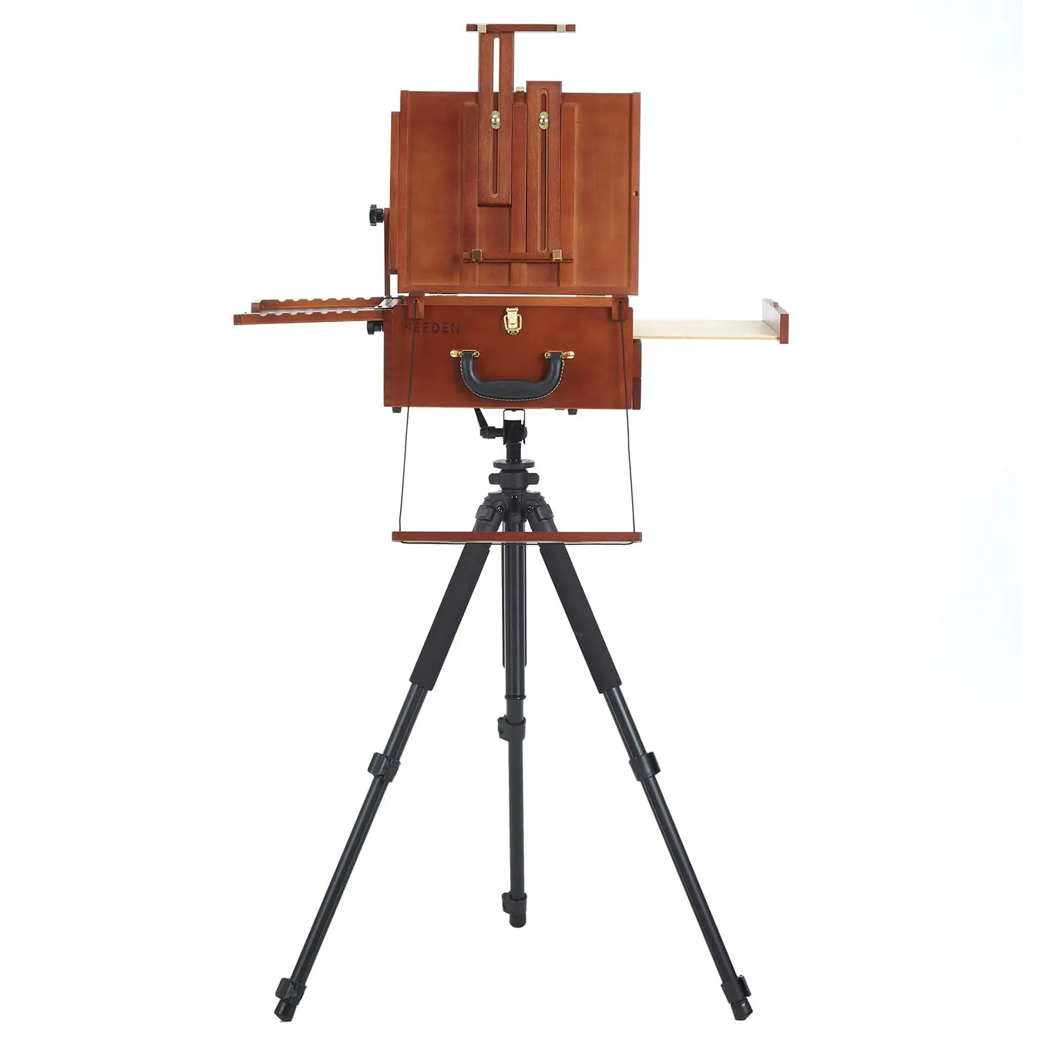 MEEDEN Ultimate Pochade Box with Aluminum Tripod Combo Lightweight French Box Easel for Painting