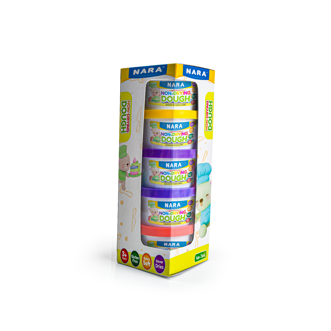 Special Non Dring Dough Extra Soft Dough Funny Special Modeling Clay Multi-Color 5 Tubs Of Dough Clay (200 G.) Gluten-Free Toys
