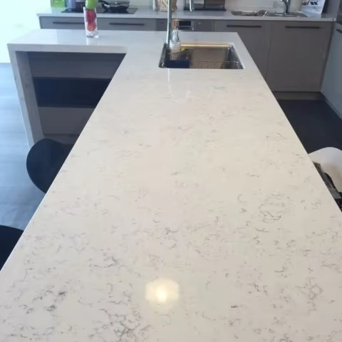 Quartzite Kitchen Cabinet & Countertop Durable Stone Slab Furniture