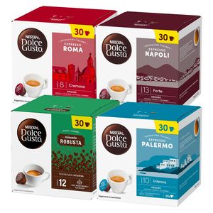 Nescafe Dolce Gusto Mixed 120 Capsules Italian Inspiration Instant Coffee Powder Chocolate Sugar Cream Fruit Bottle Neutral