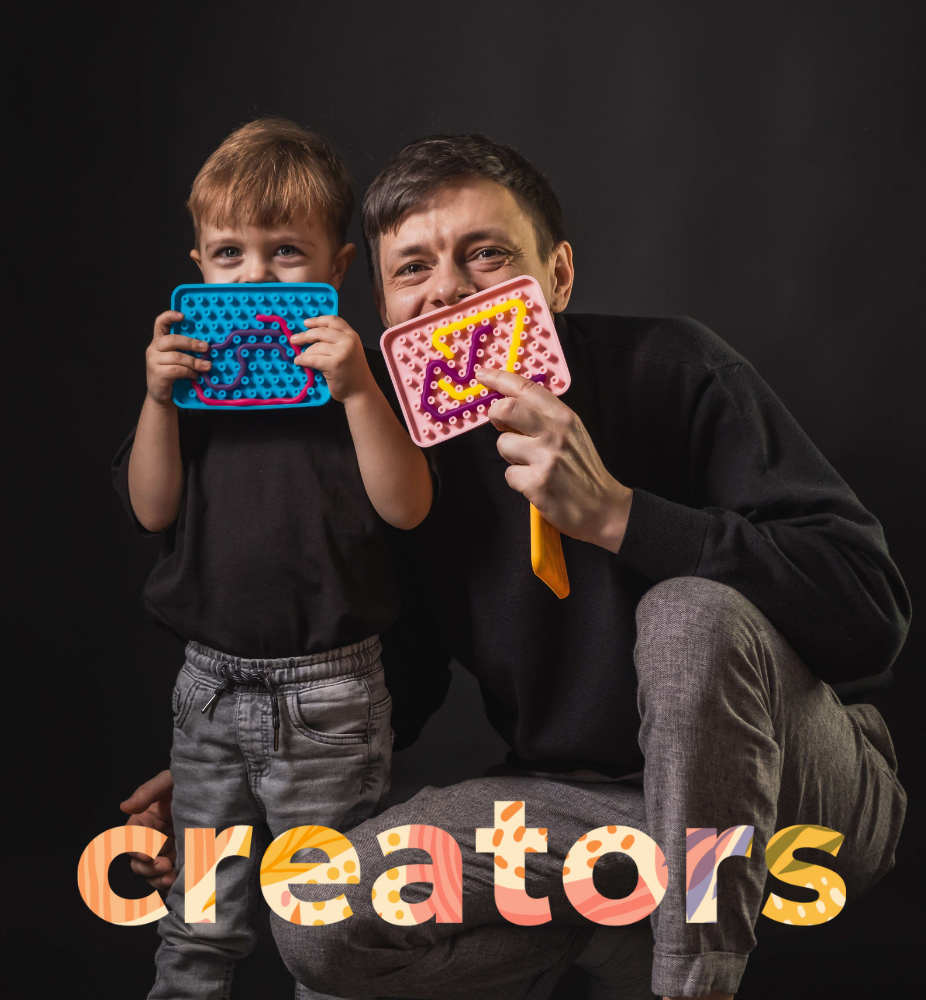 New Sensory Activity Board Educational Toy Made By 4-Year-Old Son And Father Safe For Toddlers Silicone Material