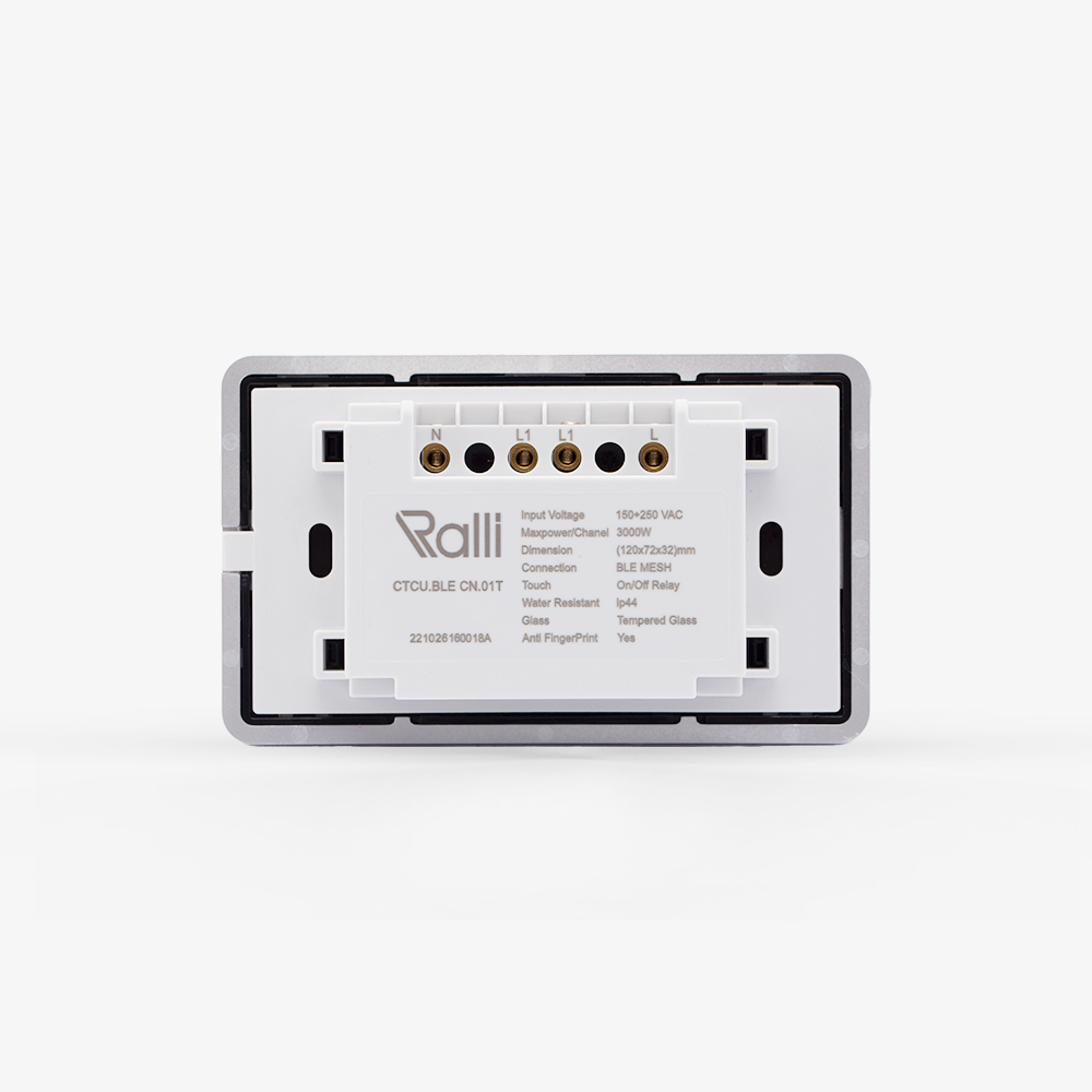 Tempered Glass Smart Curtain Control Wall Switch with Wi-Fi and Voice Activation for Smart Home