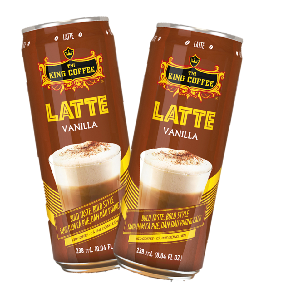 KING COFFEE-лучший вкус латте ваниль может 238 мл подходит для новых и легких пьющих-вьетнамский кофе, готовый к употреблению знаменитый
