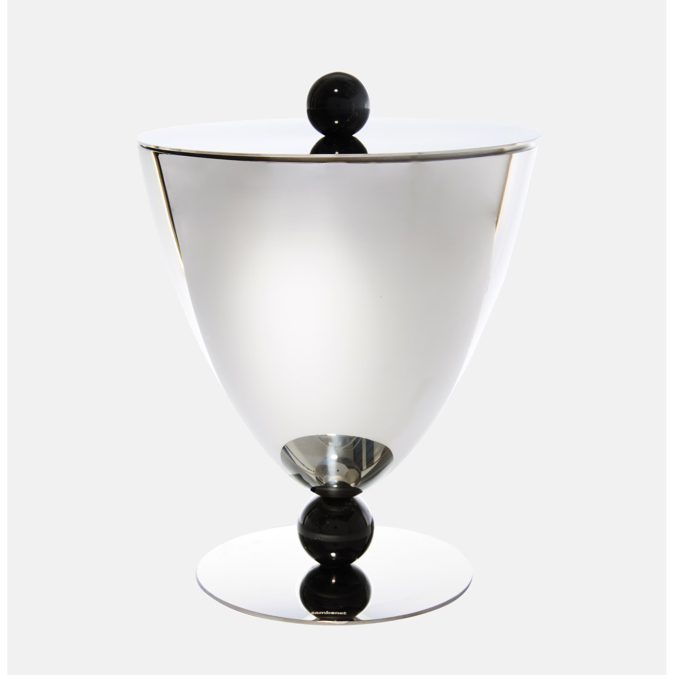 Expensive Metal Bowl Serving For Candies & Dry Fruits Amazing Designing Nickel Plating Deep Bowl With Lid & Ball Stand Base