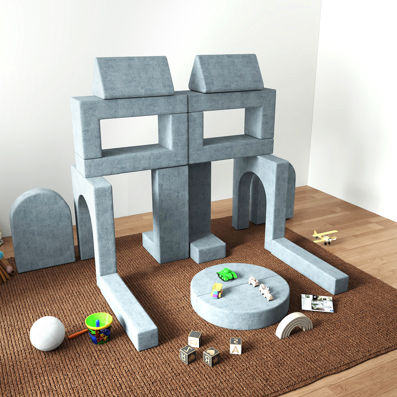 Child Sectional Sofa Furniture Inspiring Child Creativity Safety Play Gym Convertible Kids Foam Play Sofa Modular Foam