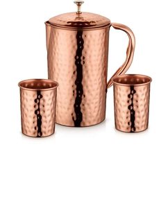 Best Quality Product copper Water Jug set with glass for Home kitchen and Restaurants Use for Export quality