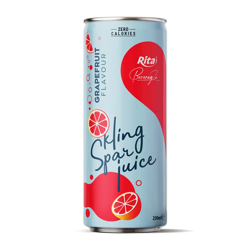 Exporter From Vietnam Private Label Carbonated Beverages Good For Health 250 ml Canned Sparkling Watermelon Juice Drink