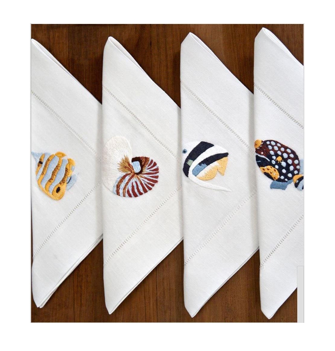 Wholesale Vietnam Beautiful Hand-Embroidered Napkins Embroidery Crafts For Restaurant Contact us for Best Price