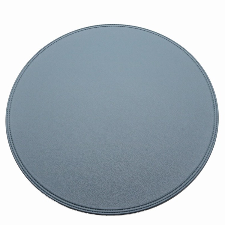 2024 New Low Price Wholesale Eco-friendly PU Leather Anti Slip Luxury Western Irregular Artificial Leather Placemat