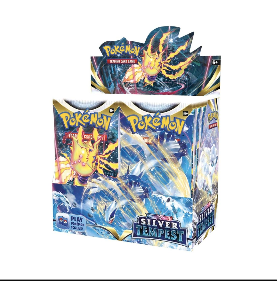 Quality Sales Pokemo.n-s Silver Tempest Booster Box 36 Packs Factory Sealed