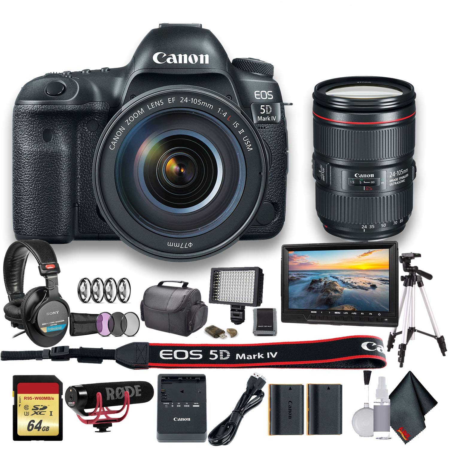 Камера Canon E. S 5D Mark IV DSLR с объективом 24 105 мм f 4L IS II USM