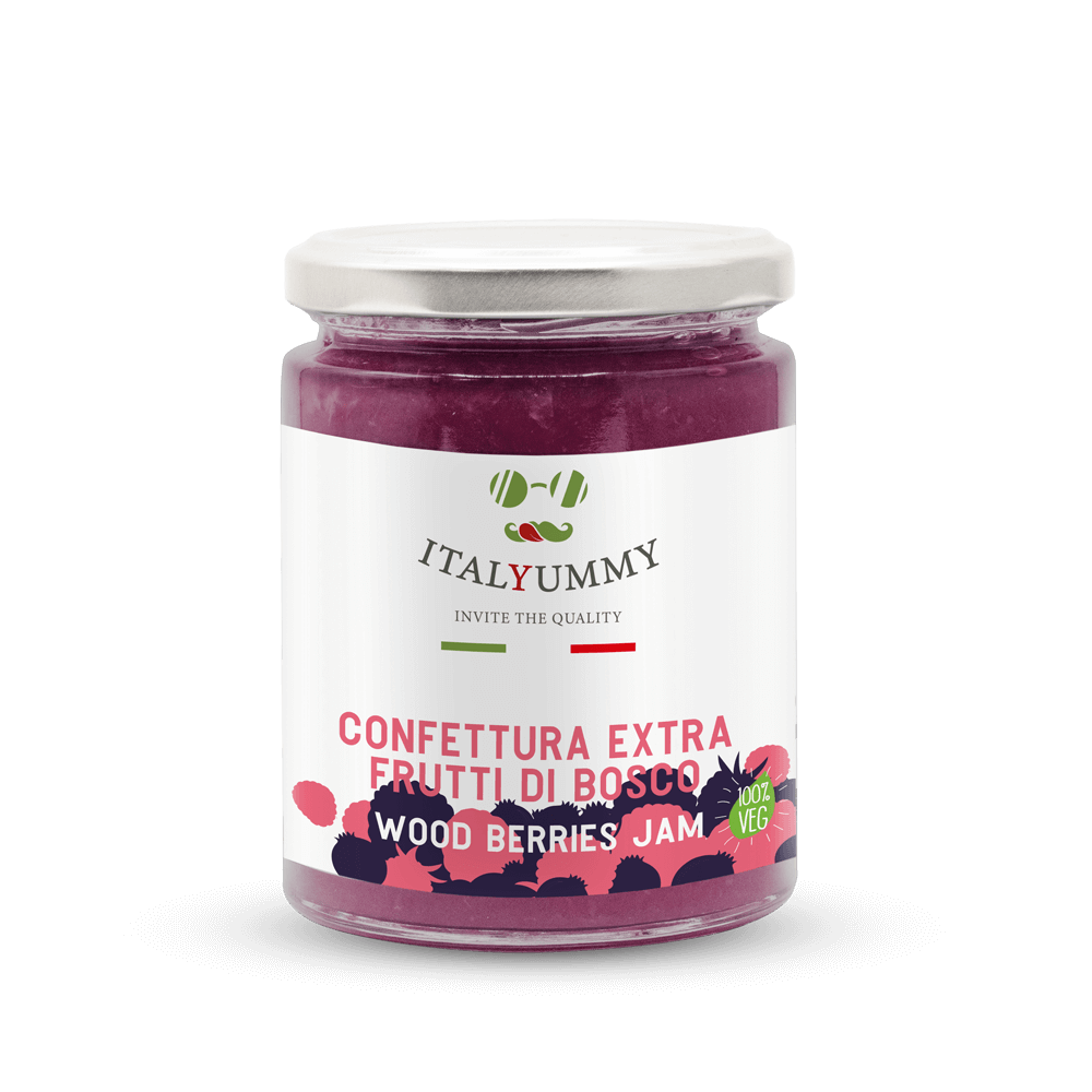 320G Italian Mixed Berries fruit jam Made in Italy 69% Fruit breakfast pastry cheese pairing Italian supplier pastry product