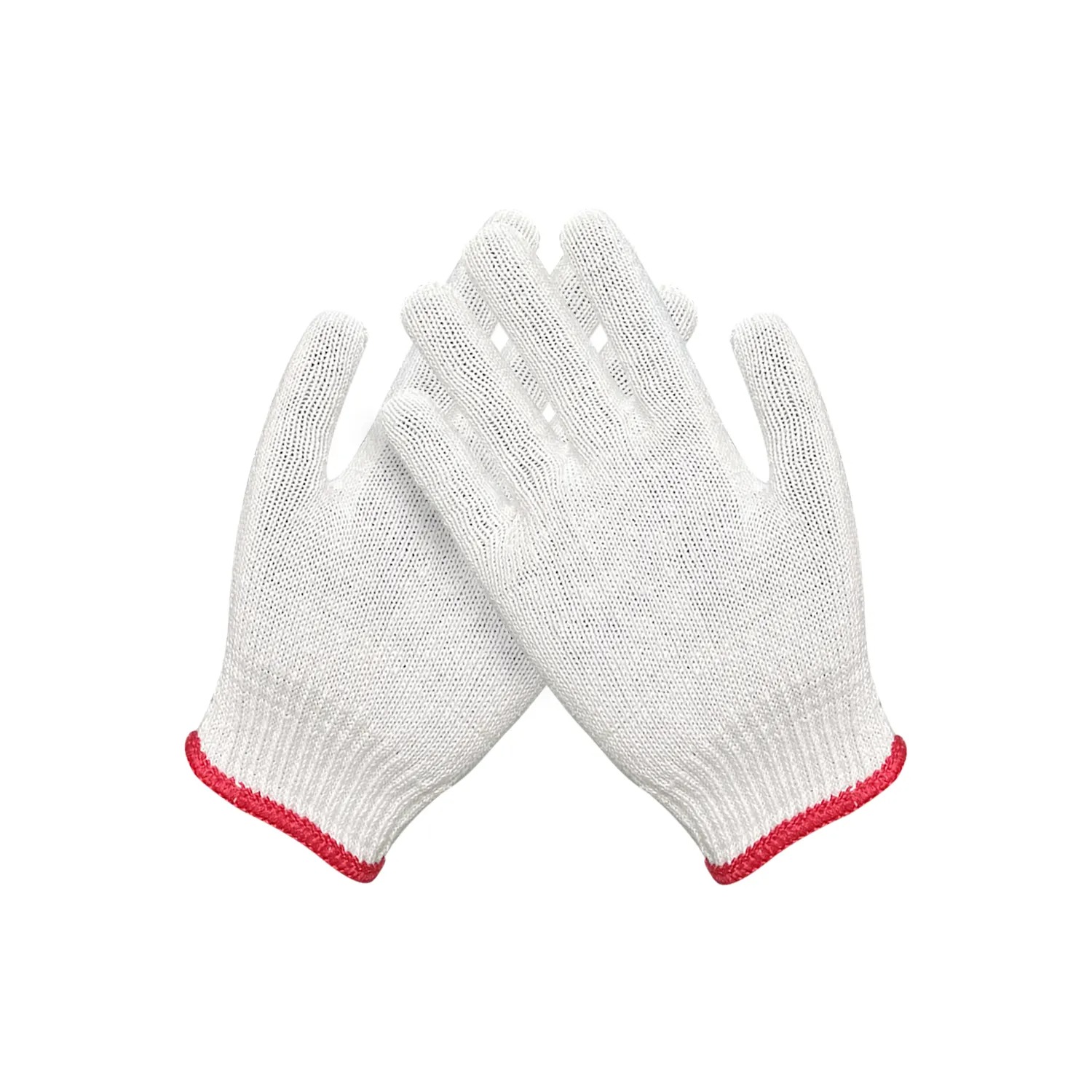 Best Selling Washable Hard-Wearing Deep 100% Cotton Hand Safety Knitted Work & Cycling Gloves