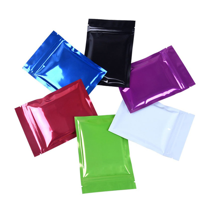 Manufacturing Color PE Ziplock bag sample bag Red Orange yellow green blue white black Zipper bag hardware chemical packaging